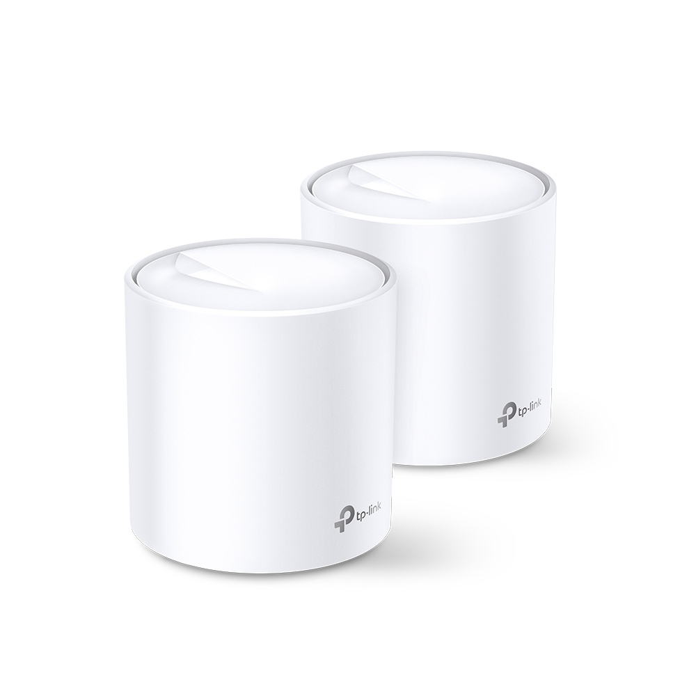 Bild von TP-Link Deco X60 WiFi 6 Mesh System, 2er Set AX3000 Dual-Band, 2x Gb LAN/WAN (pro Einheit)