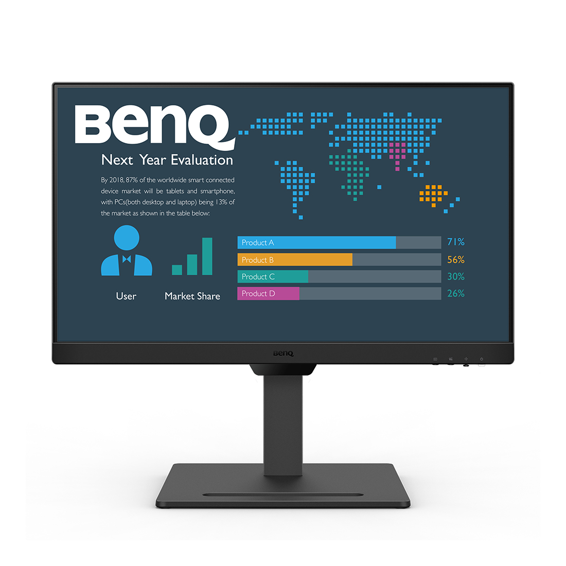 Bild von BenQ BL2490T LED Monitor 1920 x 1080 Full HD (1080p) @ 100 Hz - IPS - 250 cd/m² - 1300:1 - 5 ms - 2xHDMI, DisplayPort - Lautsprecher