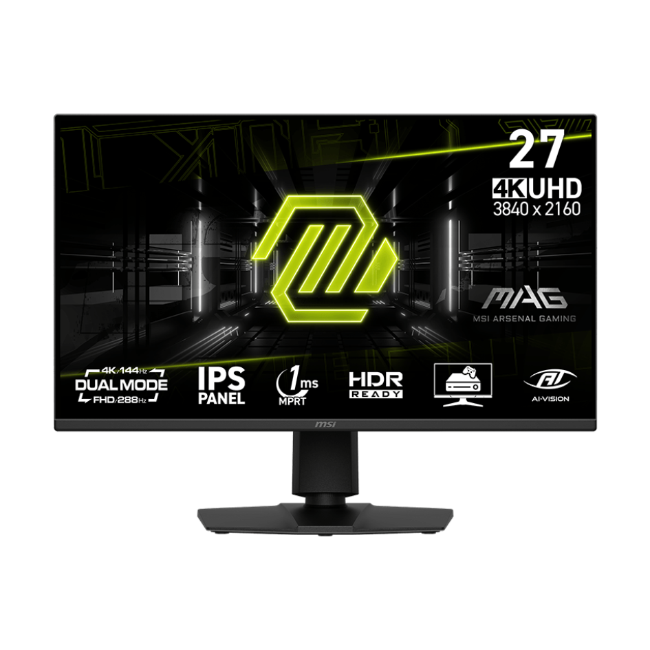 Bild von MSI MAG 275UPD E14 Gaming Monitor - 4K UHD, Dual Mode Dual Mode für UHD bei 144 Hz und FHD bei 288 Hz