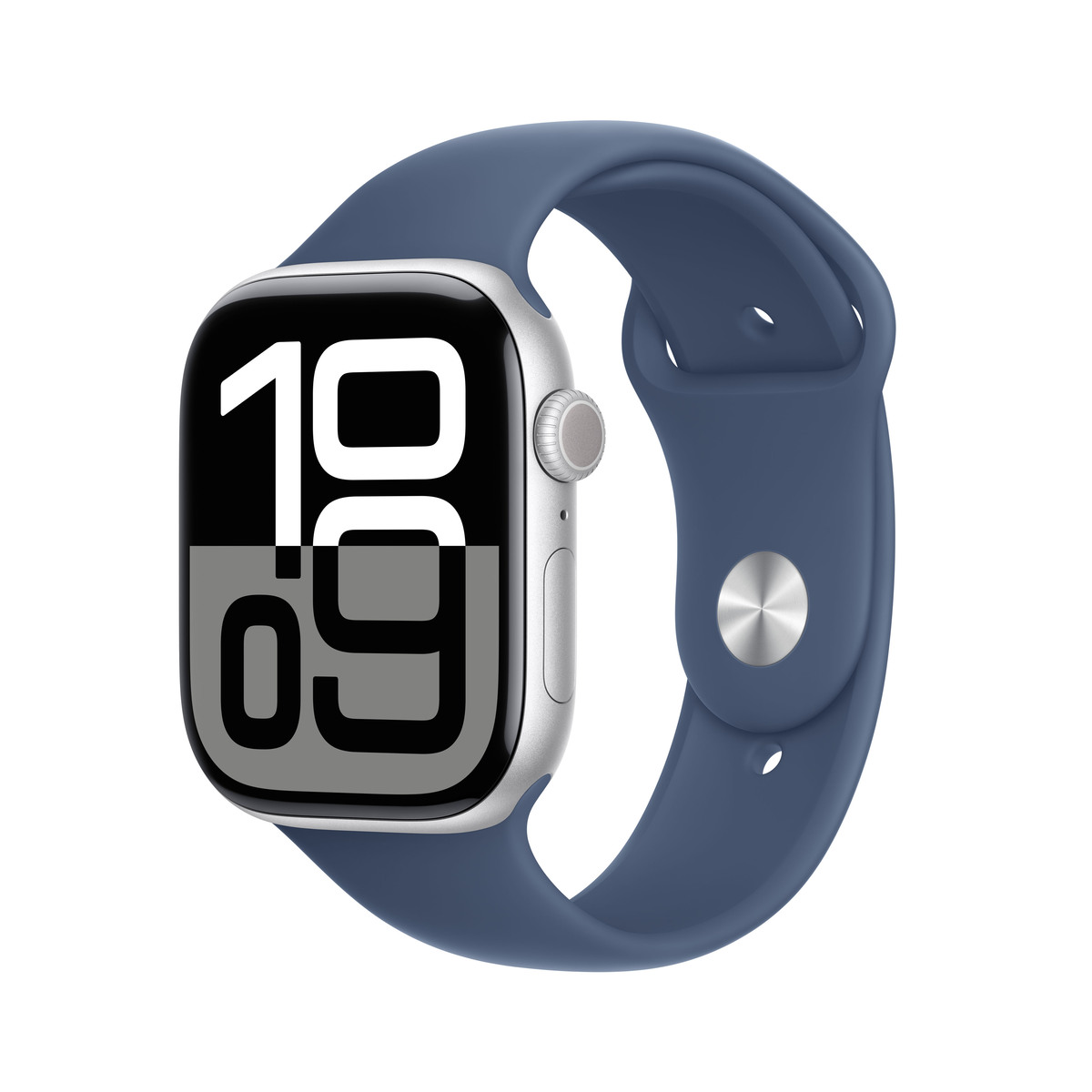 Bild von Apple Watch S10 Silber Aluminium Sport Band Denim - S/M GPS 46mm MWWL3QF/A 2024