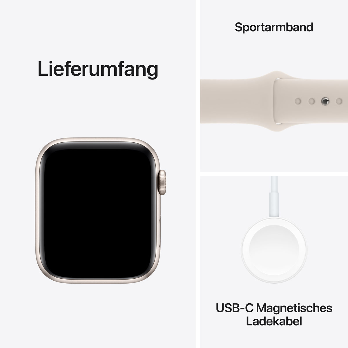 Bild von Apple Watch SE Polarstern Aluminium Sport Band Polarster B-Ware 2024 GPS 44mm MXEV3QF/A