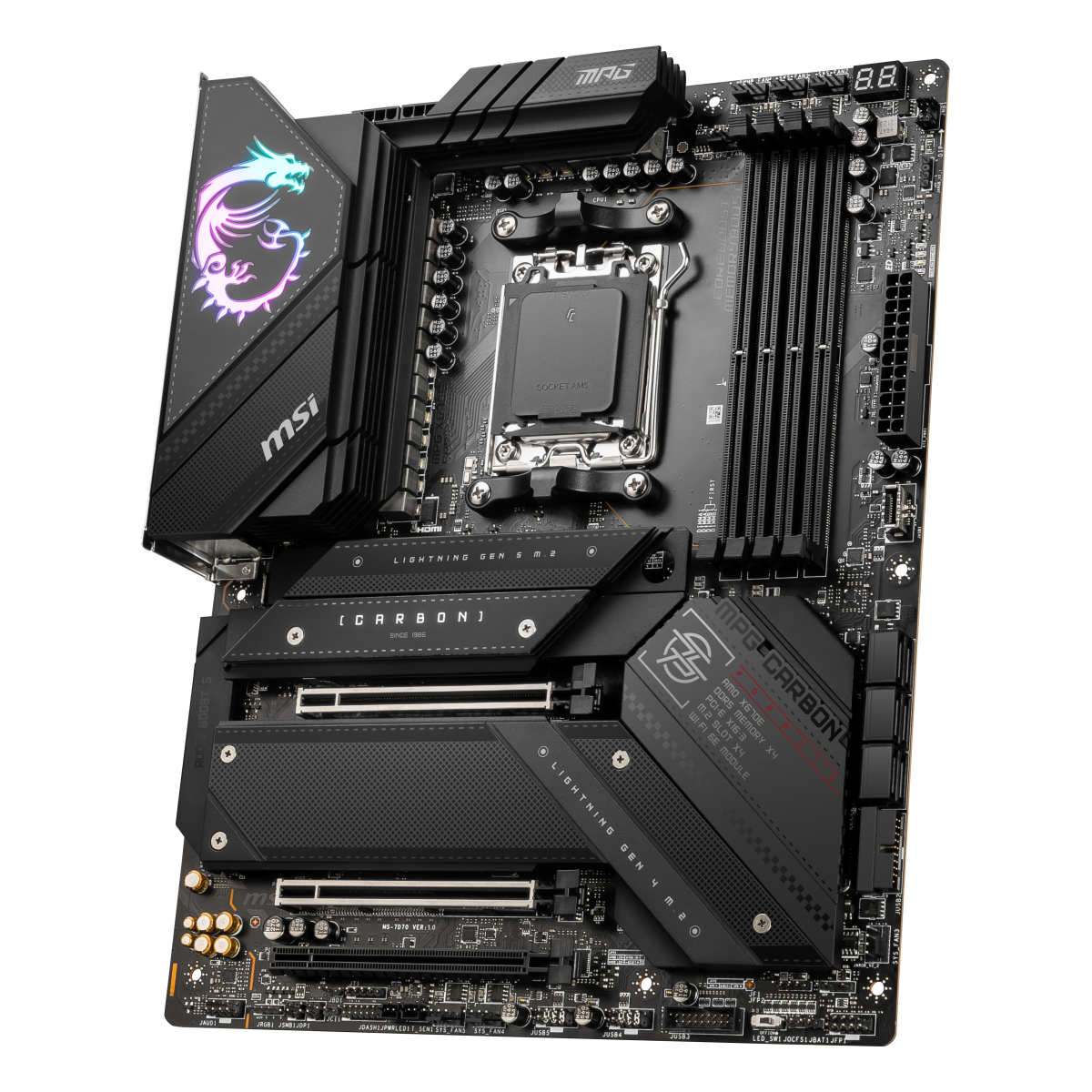 Bild von MSI MPG X670E CARBON WIFI DDR5 Mainboard Sockel AM5