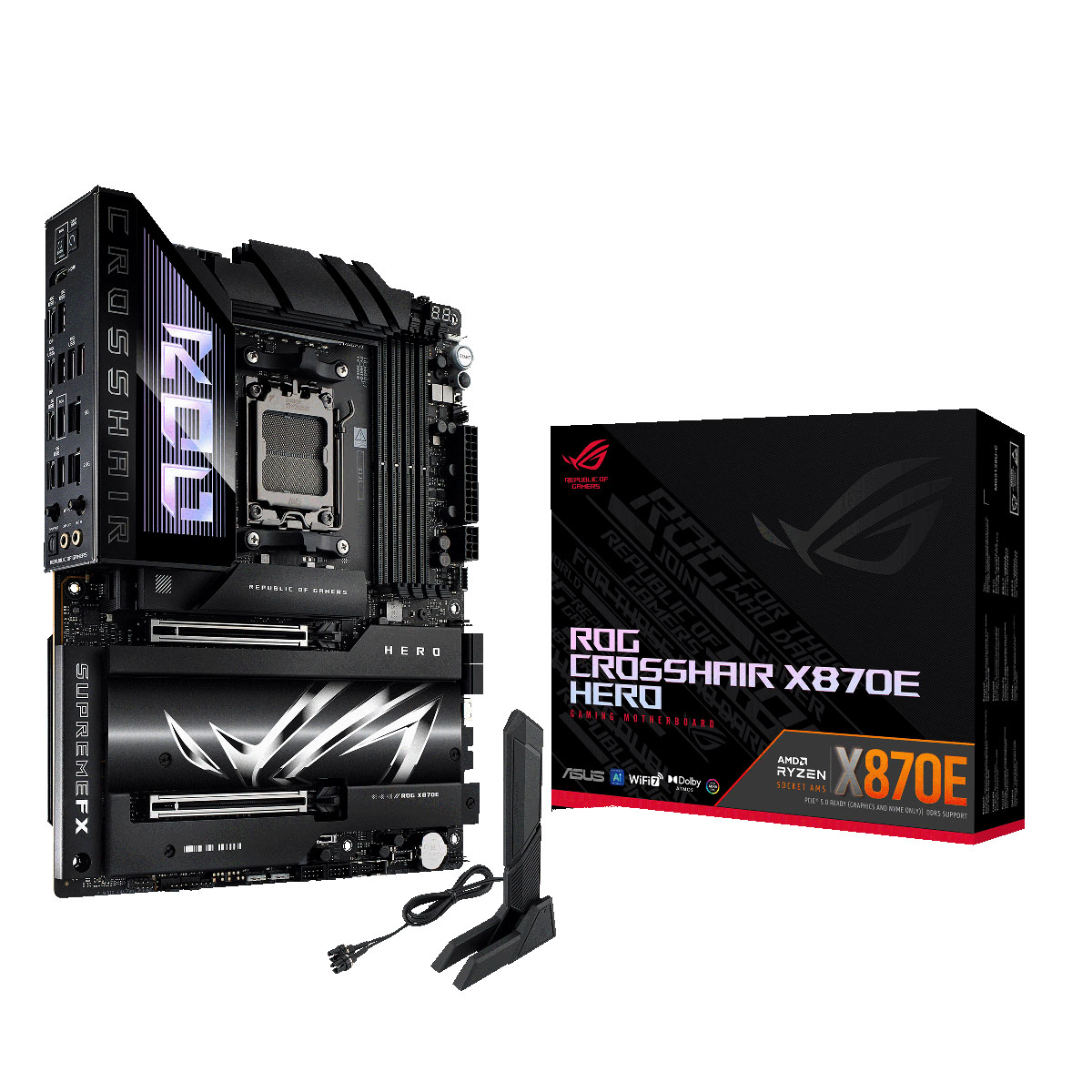 Bild von ASUS ROG CROSSHAIR X870E HERO Mainboard Sockel AM5 B-Ware