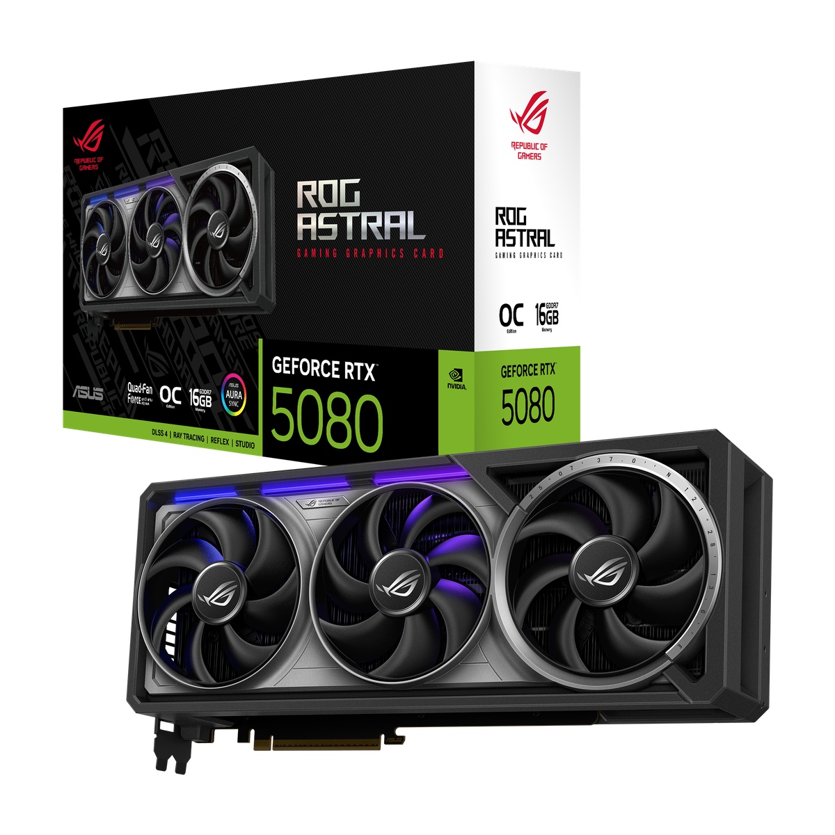 Bild von ASUS ROG Astral GeForce RTX 5080 OC B-Ware - 16GB GDDR7, 2x HDMI, 3x DP