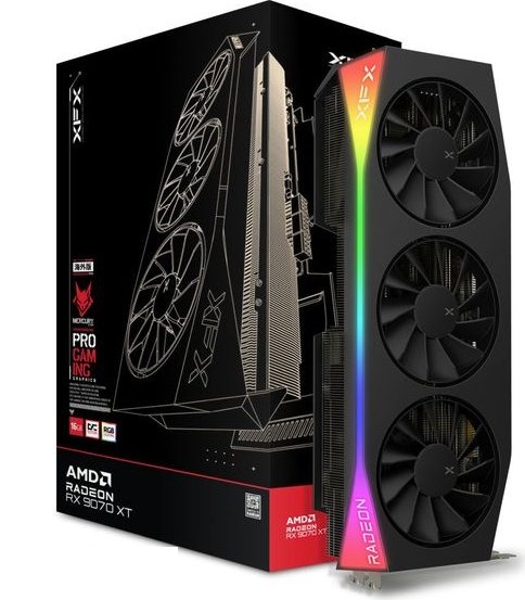 Bild von XFX Radeon RX 9070XT MERCURY Gaming RGB 16GB OC - 16GB GDDR6, 1x HDMI, 3x DP