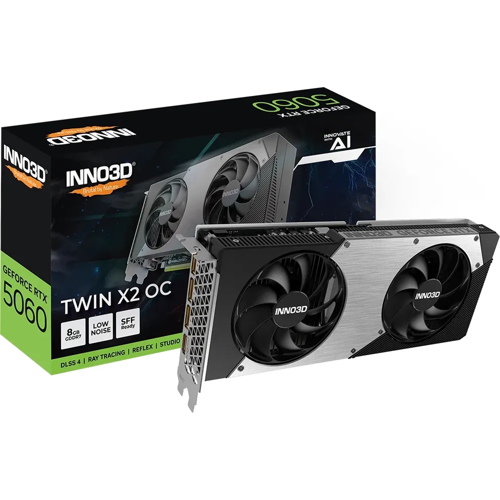 Bild von Inno3D GeForce RTX 5060 8GB TWIN X2 OC - 8GB GDDR7, HDMI, 3x DP
