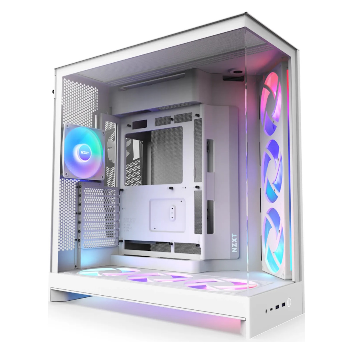 Bild von NZXT H9 FLOW RGB+ (2025) weiß | PC-Gehäuse