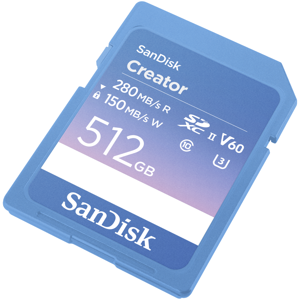 Bild von SanDisk Creator SD-Speicherkarte UHS-II 512GB Hohe Übertragungsgeschwindigkeiten von bis zu 280 MB/s