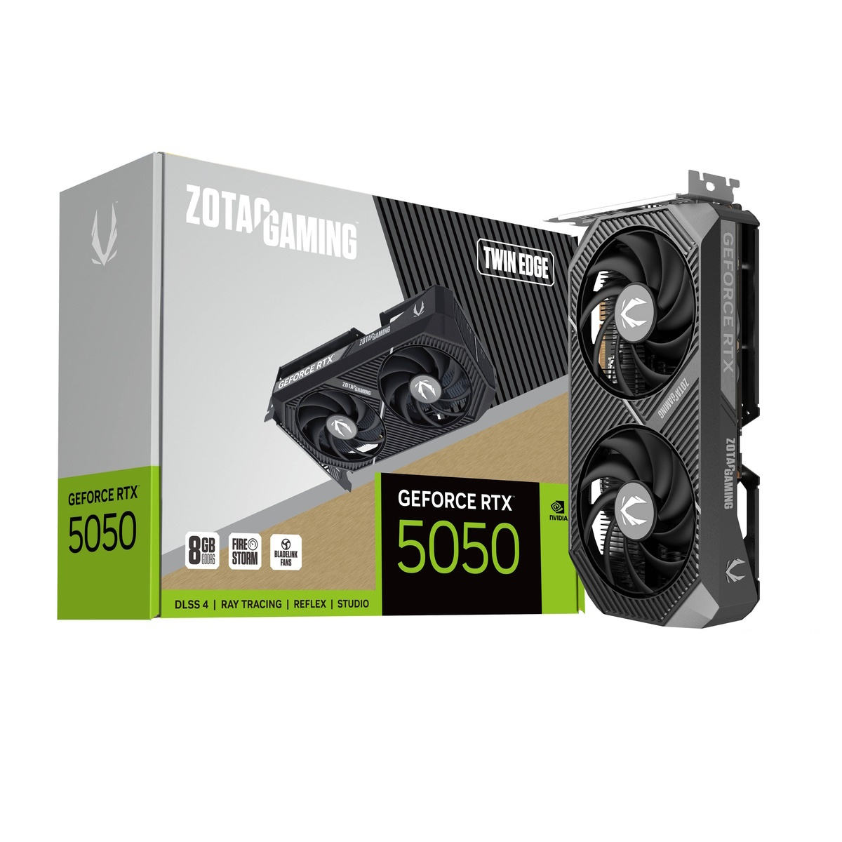Bild von ZOTAC GAMING GeForce RTX 5050 8GB Twin Edge Grafikkarte - 8GB GDDR6, DVI, HDMI, DP