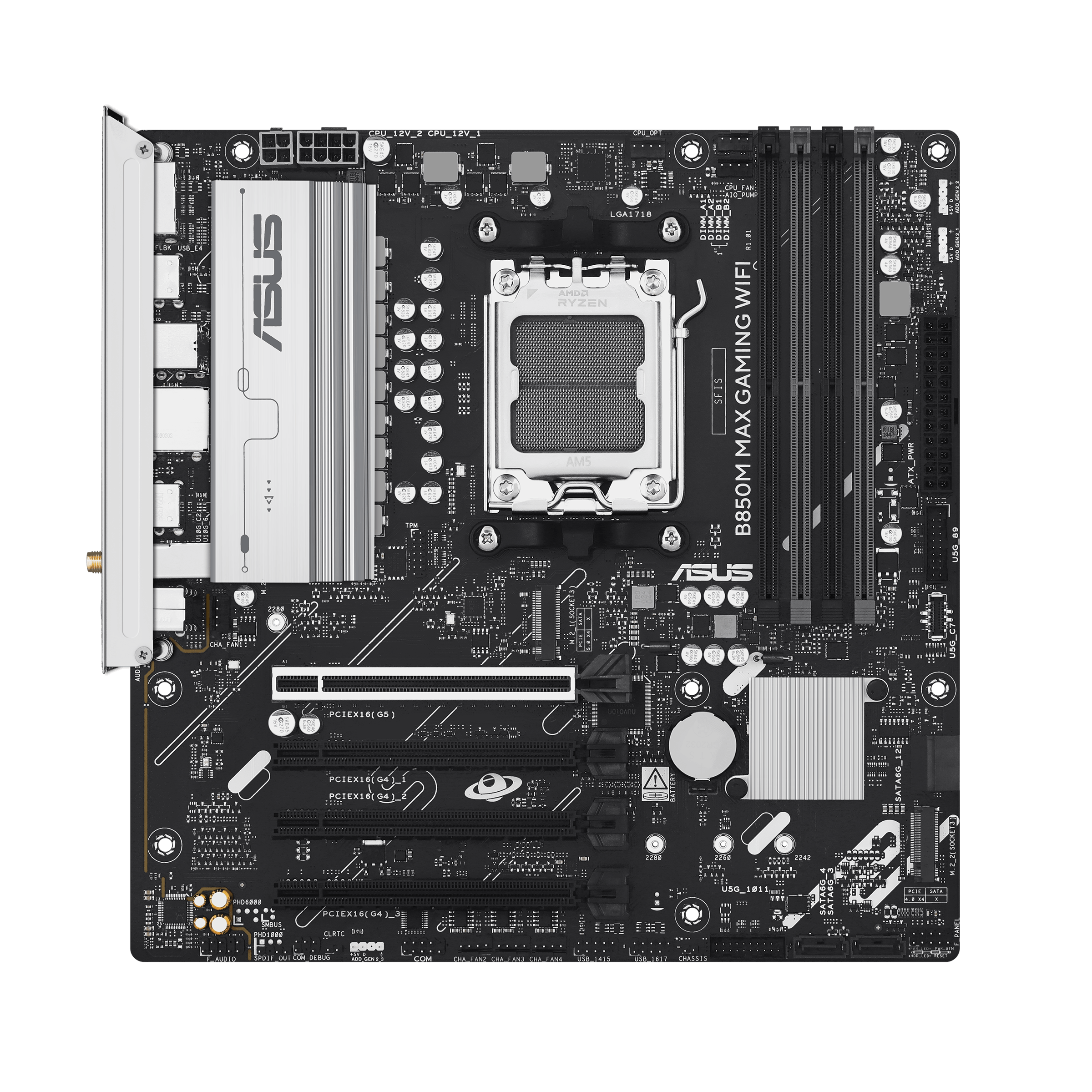 Bild von ASUS B850M MAX GAMING WIFI Mainboard Sockel AM5