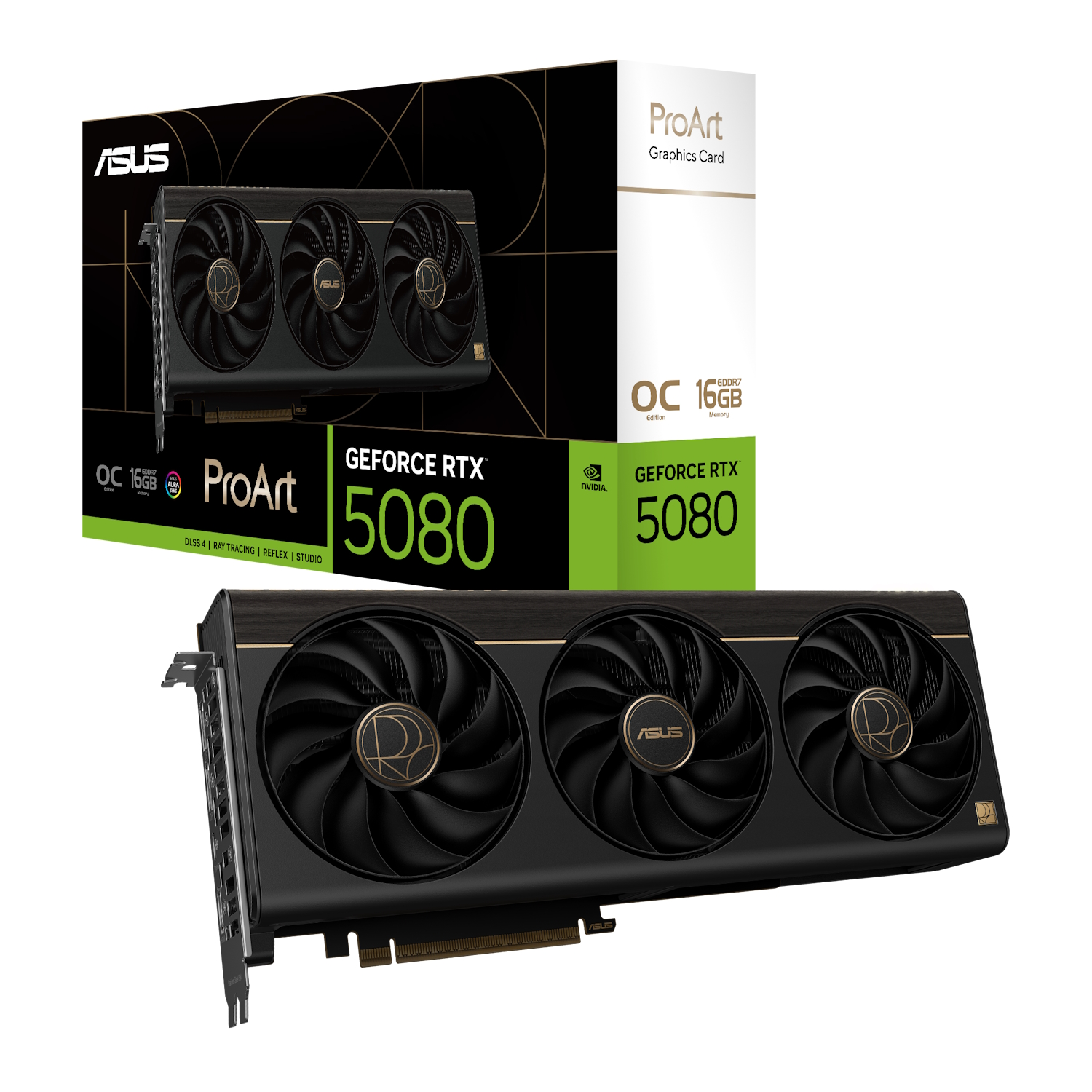 Bild von ASUS GeForce RTX 5080 ProArt OC Edition Grafikkarte - 16GB GDDR7, 1x HDMI, 2x DP, 1x USB-C mit DP