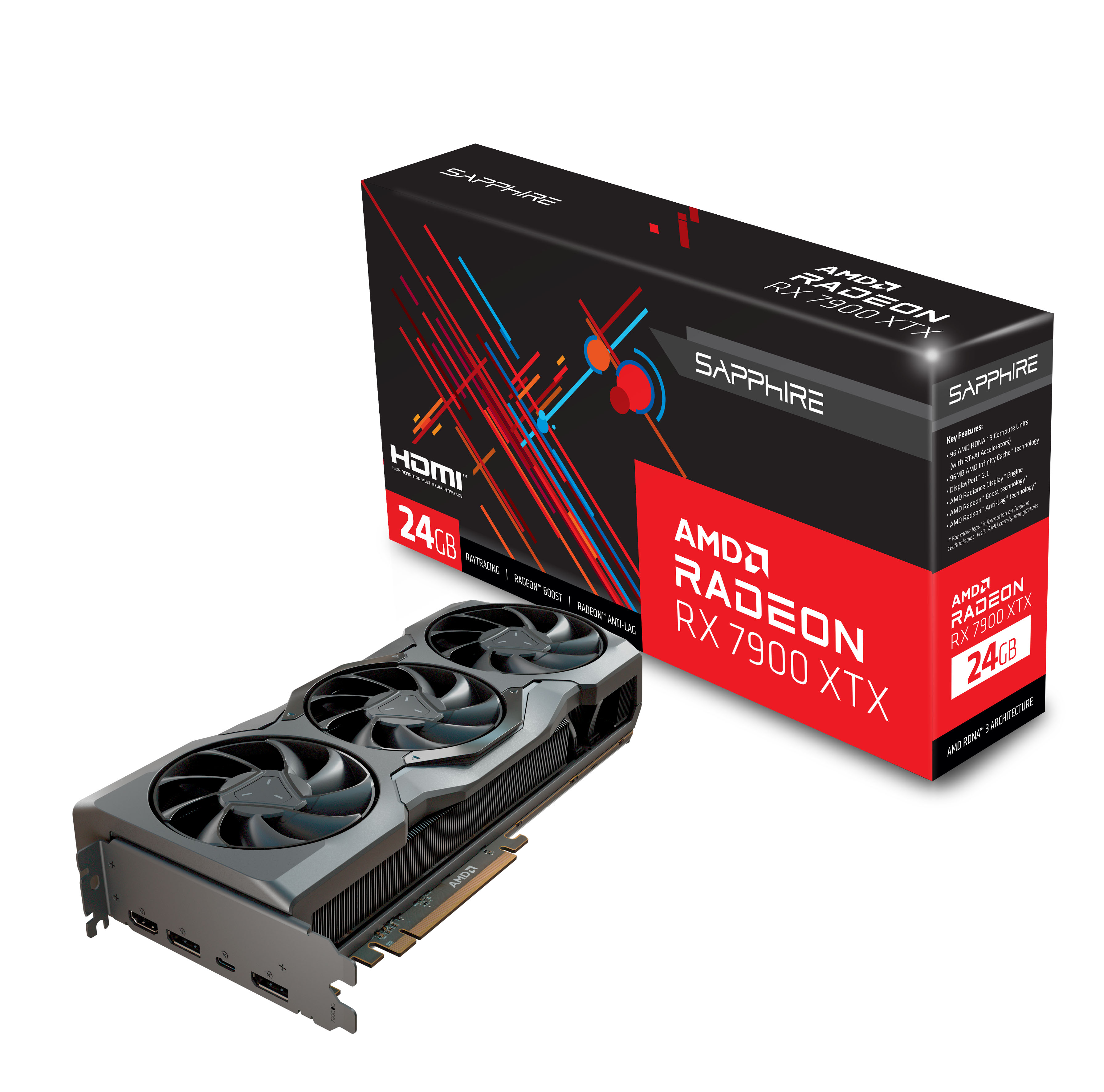 Bild von Sapphire Radeon RX 7900XTX MBA Edition 24GB B-Ware - 24GB
