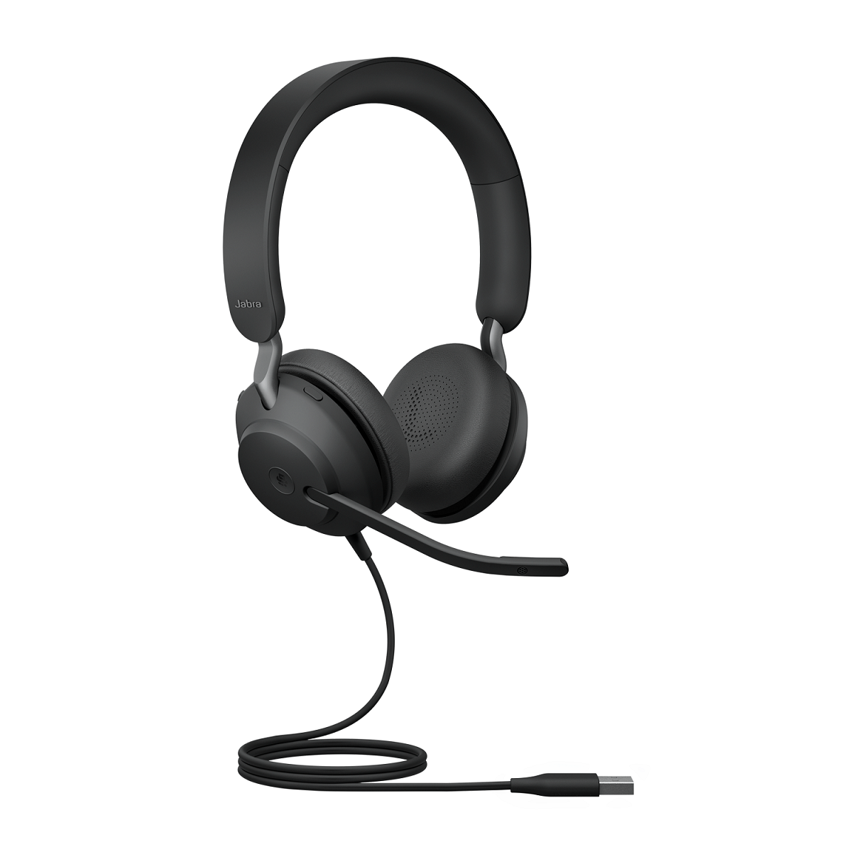 Bild von Jabra Evolve2 40 SE, Beidseitiges Headset, Kabelgebunden USB-A-Anschluss, 3 Mikrofone, Geräuschisolierendes Design, UC-Plattformen kompatibel