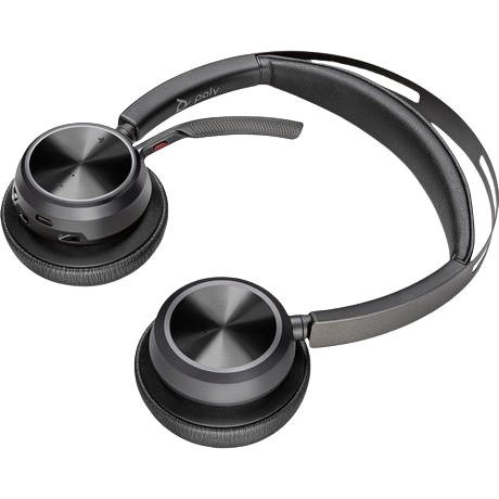 Bild von Poly Voyager Focus 2 Bluetooth Stereo Headset USB Type-C®-Ladekabel, BT700 Bluetooth® Type-C® Adapter, USB-C/A-Adapter