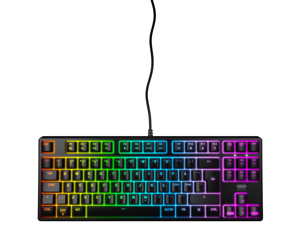 Bild von CHERRY K4V2 TKLvMechanische Gaming-Tastatur, Schwarz MX2A RED Switches, RGB-Beleuchtung, Full-N-Key-Rollover