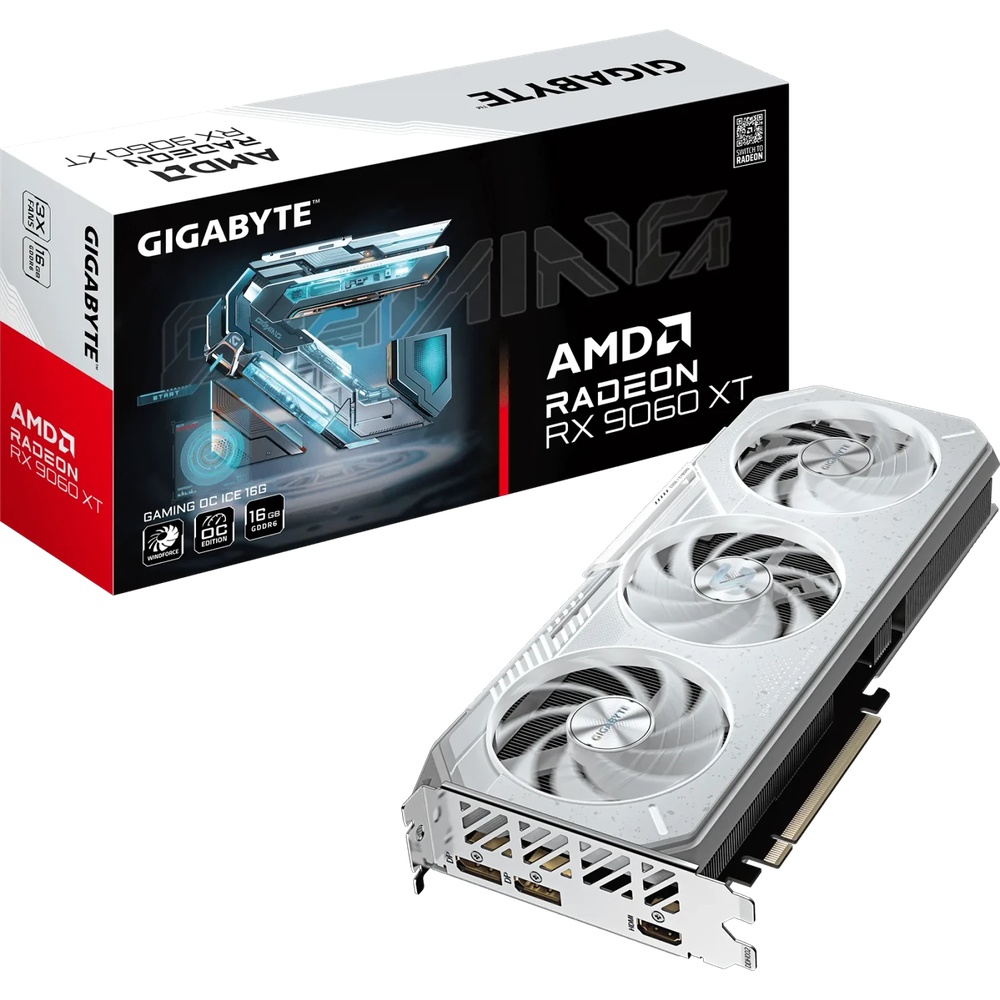 Bild von Gigabyte Radeon RX 9060 XT 16GB Gaming OC ICE Grafikkarte - 16GB GDDR6, 2x HDMI, 2x DP