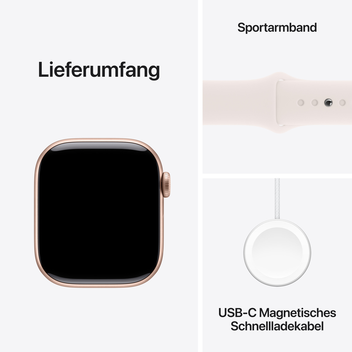Bild von Apple Watch S10 Roségold Aluminium Sport Band Blassrosa B-Ware GPS + Cellular 42mm MWXA3QF/A 2024