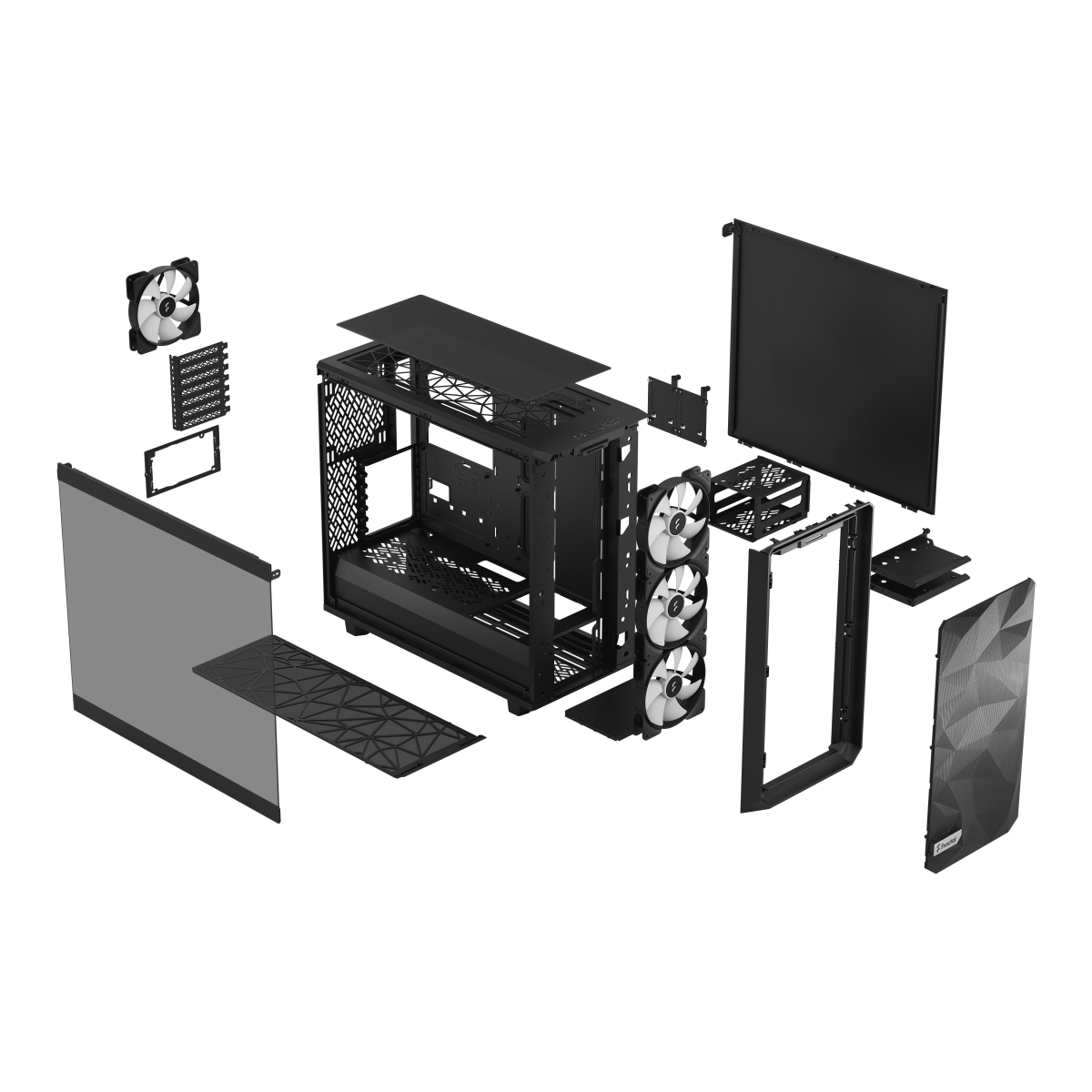 Bild von Fractal Design Meshify 2 Lite RGB Black TG | PC-Gehäuse B-Ware