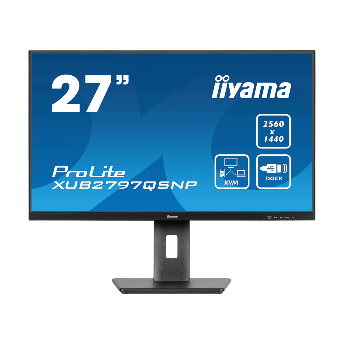 Bild von Iiyama ProLite XUB2797QSNP-B1 27" QHD IPS, 100Hz, HDMI, DisplayPort, USB-C (PD 96W), USB-Hub