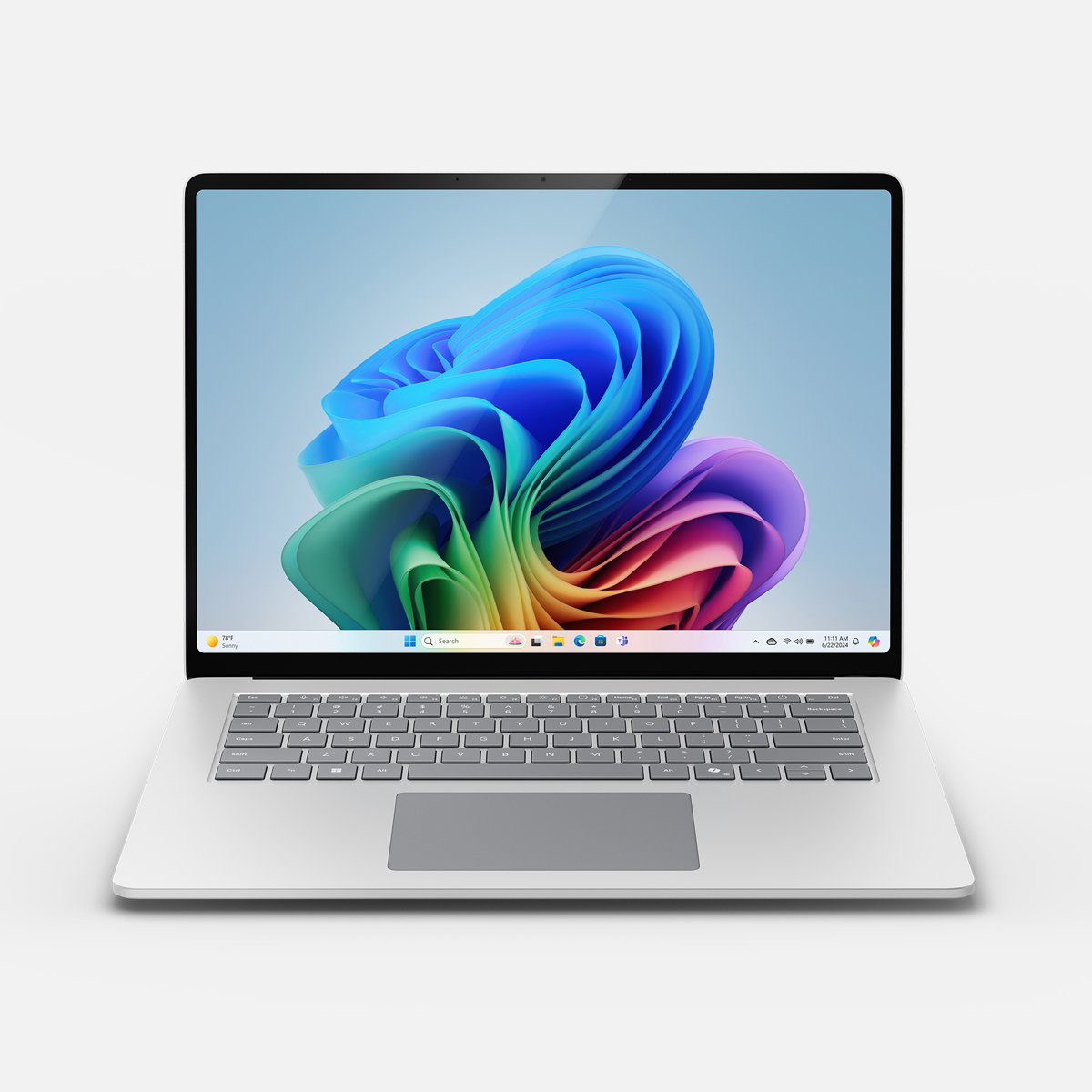 Bild von Microsoft Surface Laptop Copilot+ PC 15" - 16GB - 256GB 15" touchscreen - Snapdragon® X Elite - 16GB - 256GB - platinum - (7. Generation)