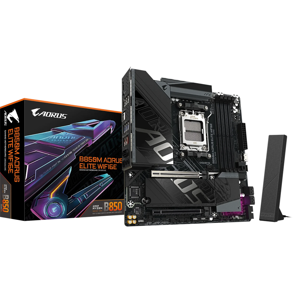 Bild von GIGABYTE B850M AORUS Elite WIFI6E Mainboard Sockel AM5