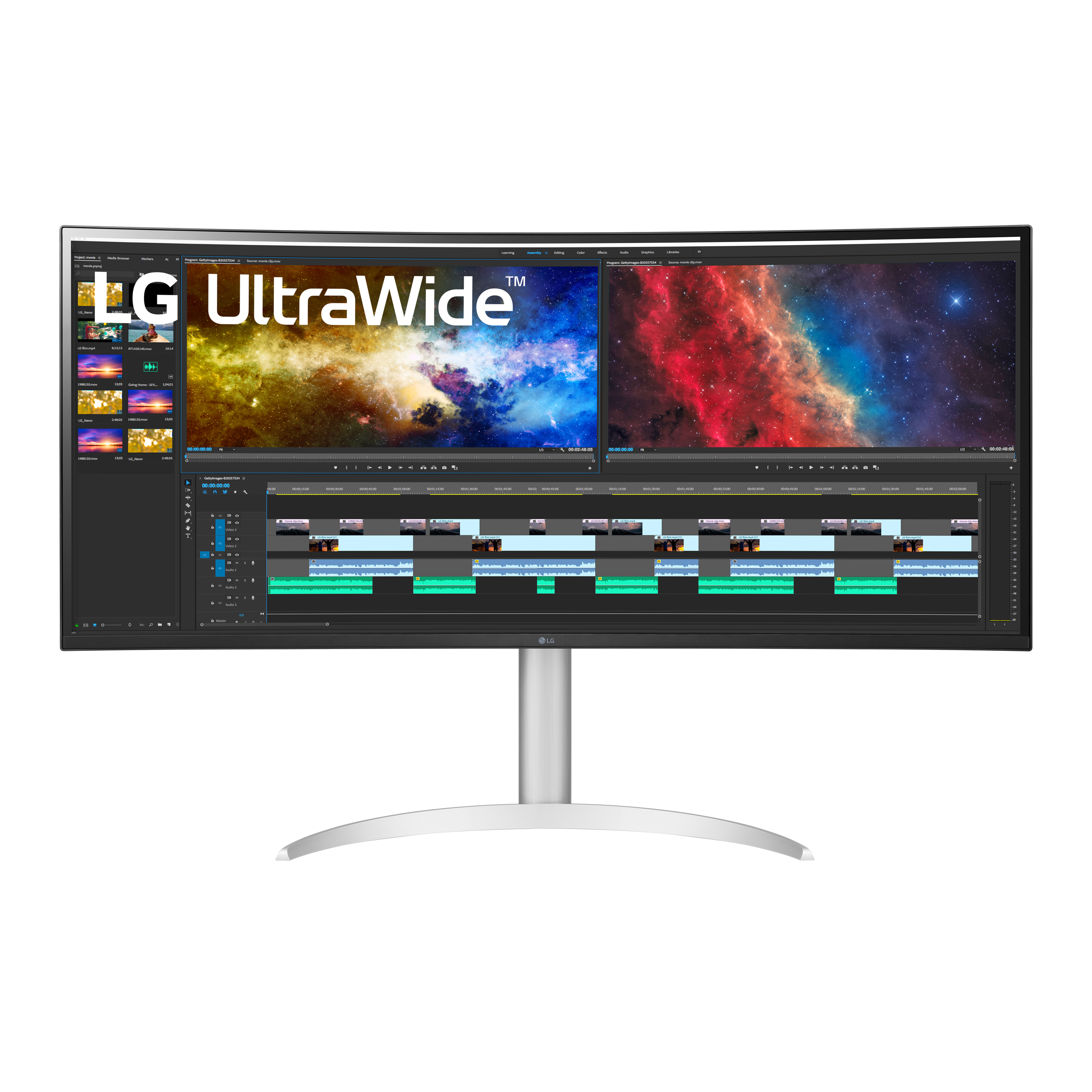 Bild von LG UltraWide 38BQ85C-W Curved Monitor - Höhenverstellung, USB-C