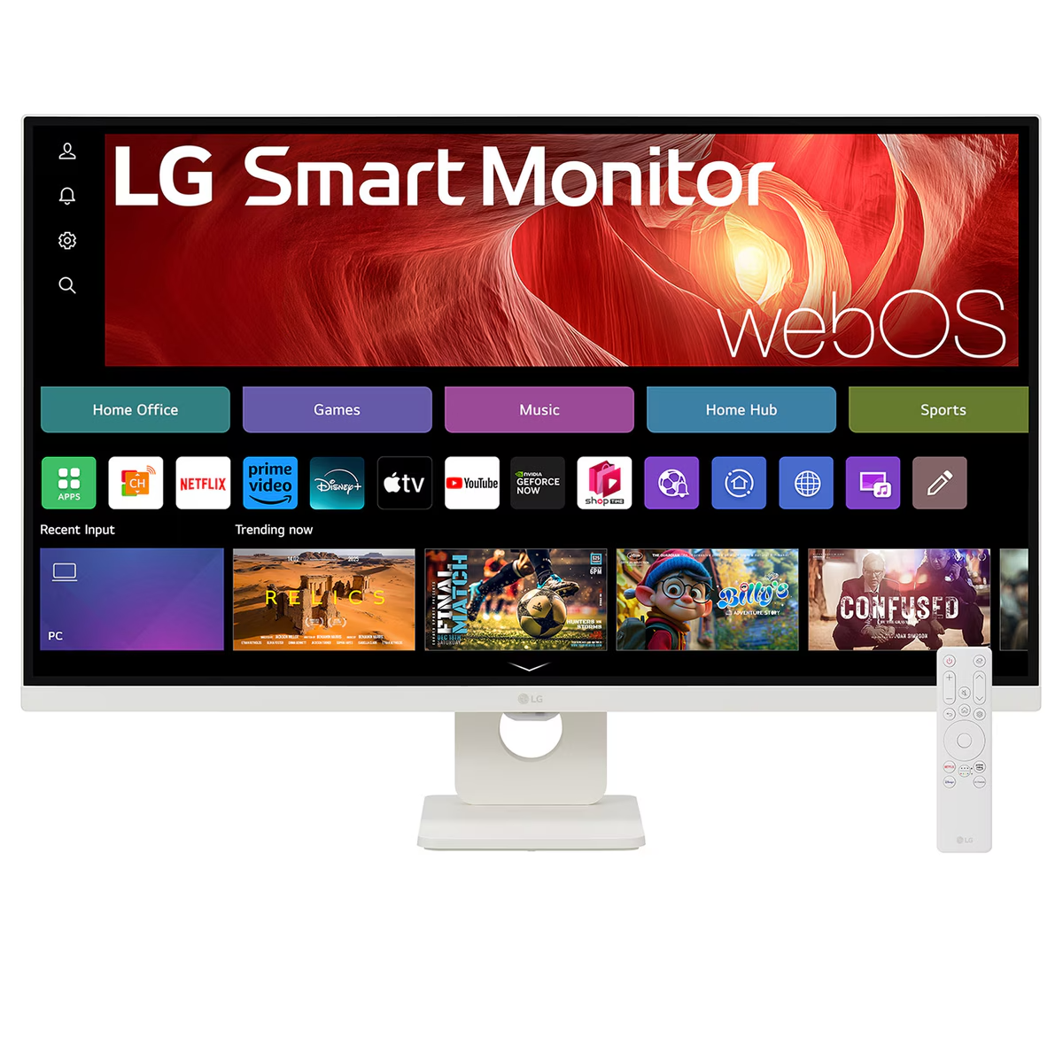 Bild von LG 32U721SA-W.AEU Smart Monitor - 4K UHD, webOS, Apple Airplay 2 integrierter Mediaplayer, Screen Share, Bluetooth, PD-Out 65W