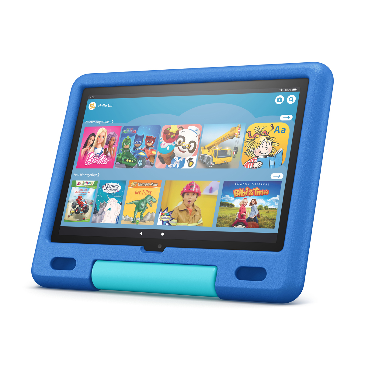 Bild von Amazon Fire HD 10 Kids-Tablet (2021), Himmelblau 25,6cm (10,1") Full-HD Display, 32 GB Speicher