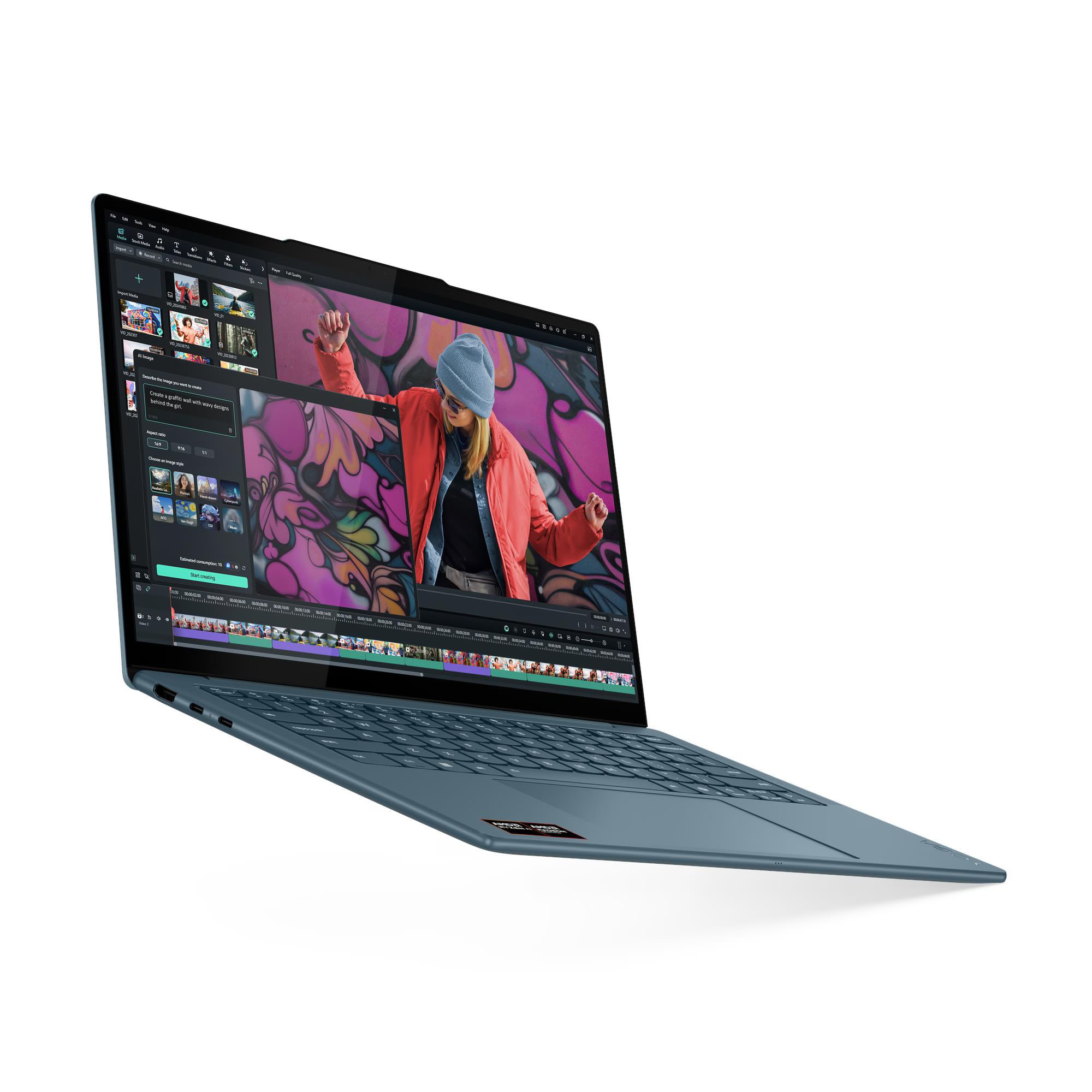 Bild von Lenovo Yoga Slim 7 83JY006AGE - 14" 2.8K OLED, AMD Ryzen™ AI 7 350, 32GB RAM, 1TB SSD, Windows 11 Home