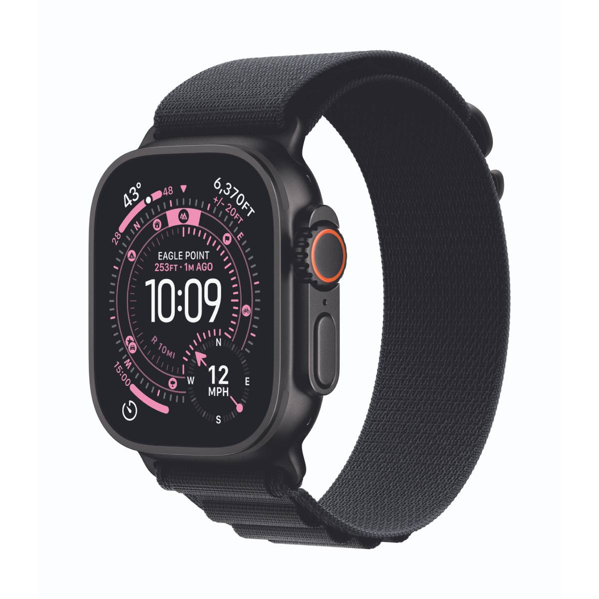 Bild von Apple Watch Ultra 3 Cellular 49mm Schwarz Titan Gehäuse mit Schwarz Alpine Loop - Small