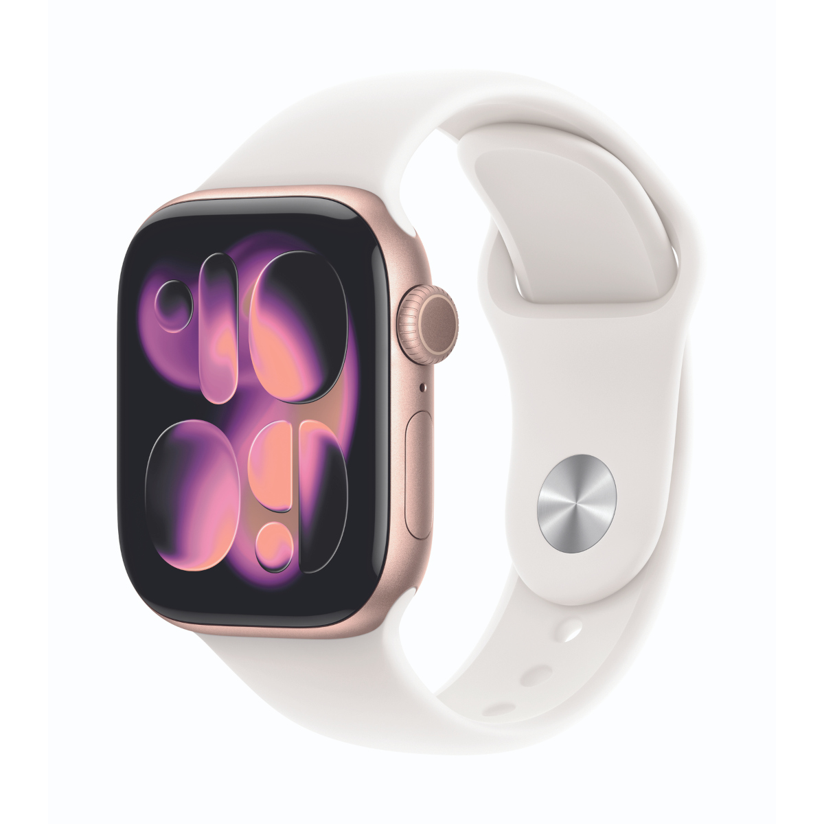 Bild von Apple Watch Series 11 Cellular 42mm Roségold Aluminium Gehäuse mit Blassrosa Sport Band - M/L