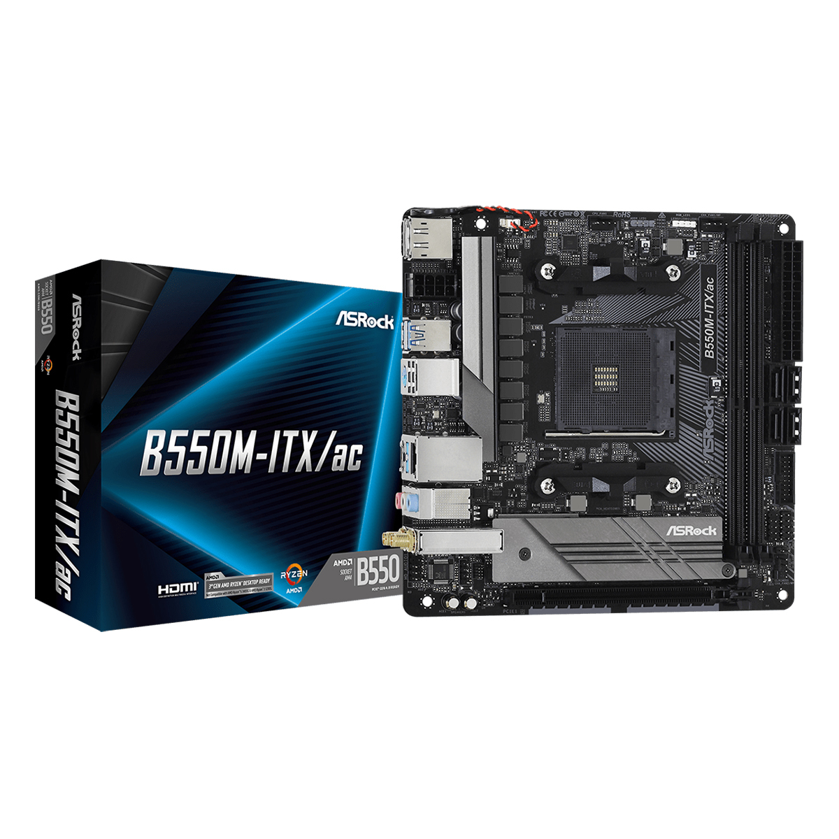 Bild von ASRock B550M-ITX/ac Mainboard Sockel AM4