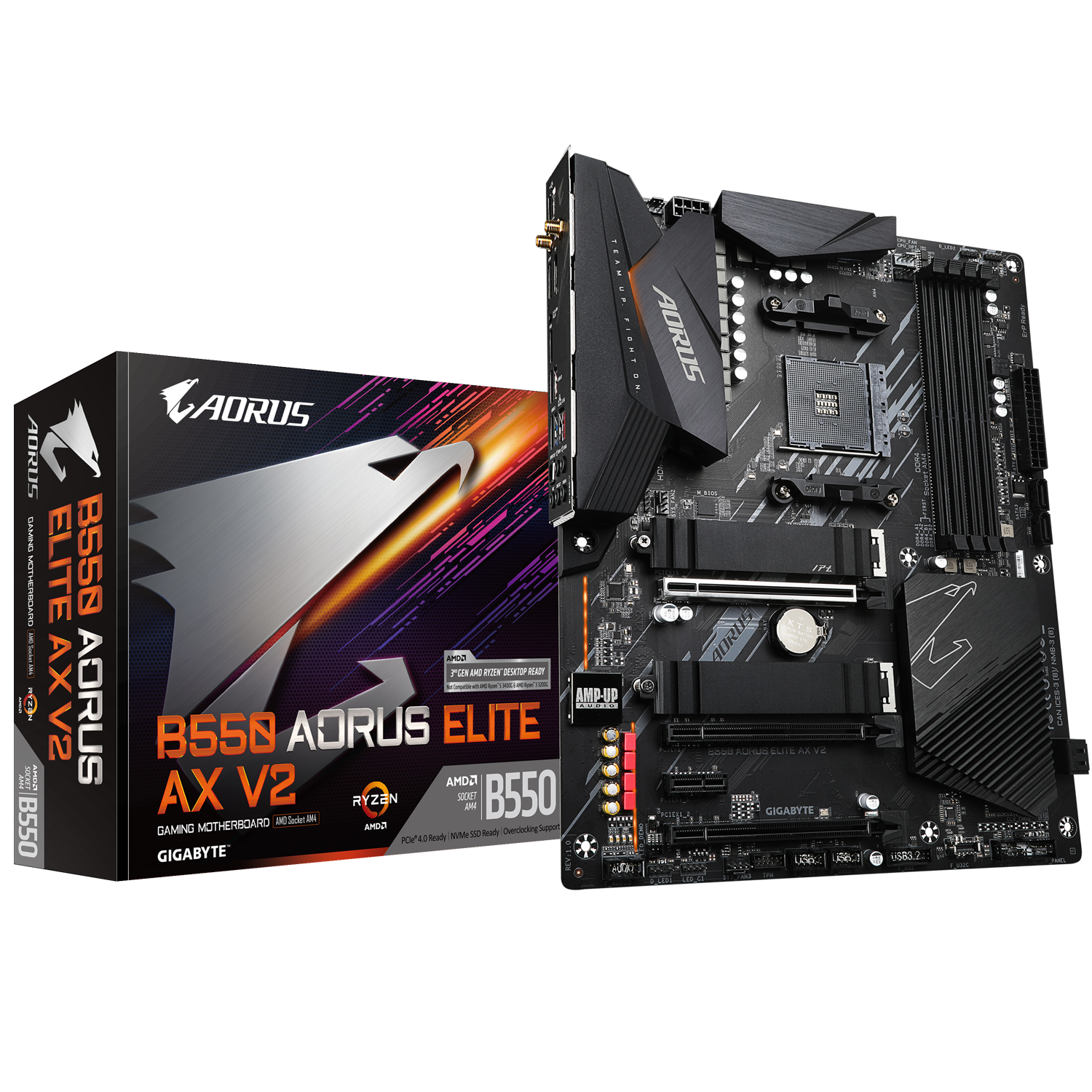Bild von GIGABYTE B550 AORUS Elite AX V2 Mainboard Sockel AM4