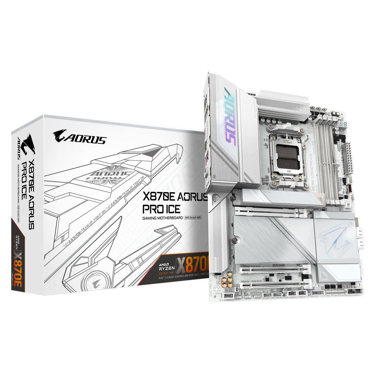 Bild von GIGABYTE X870E AORUS Pro ICE Mainboard Sockel AM5 B-Ware