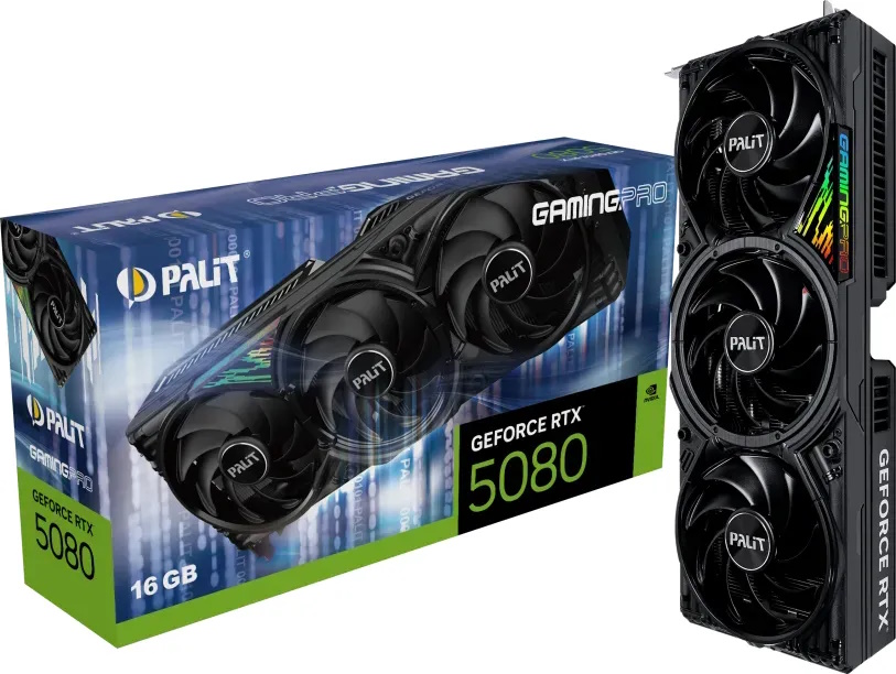 Bild von Palit GeForce RTX 5080 GamingPro - 16GB GDDR7, HDMI, 3x DP