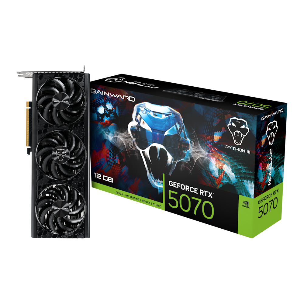 Bild von Gainward GeForce RTX 5070 Python III - 12GB GDDR7, HDMI, 3x DP