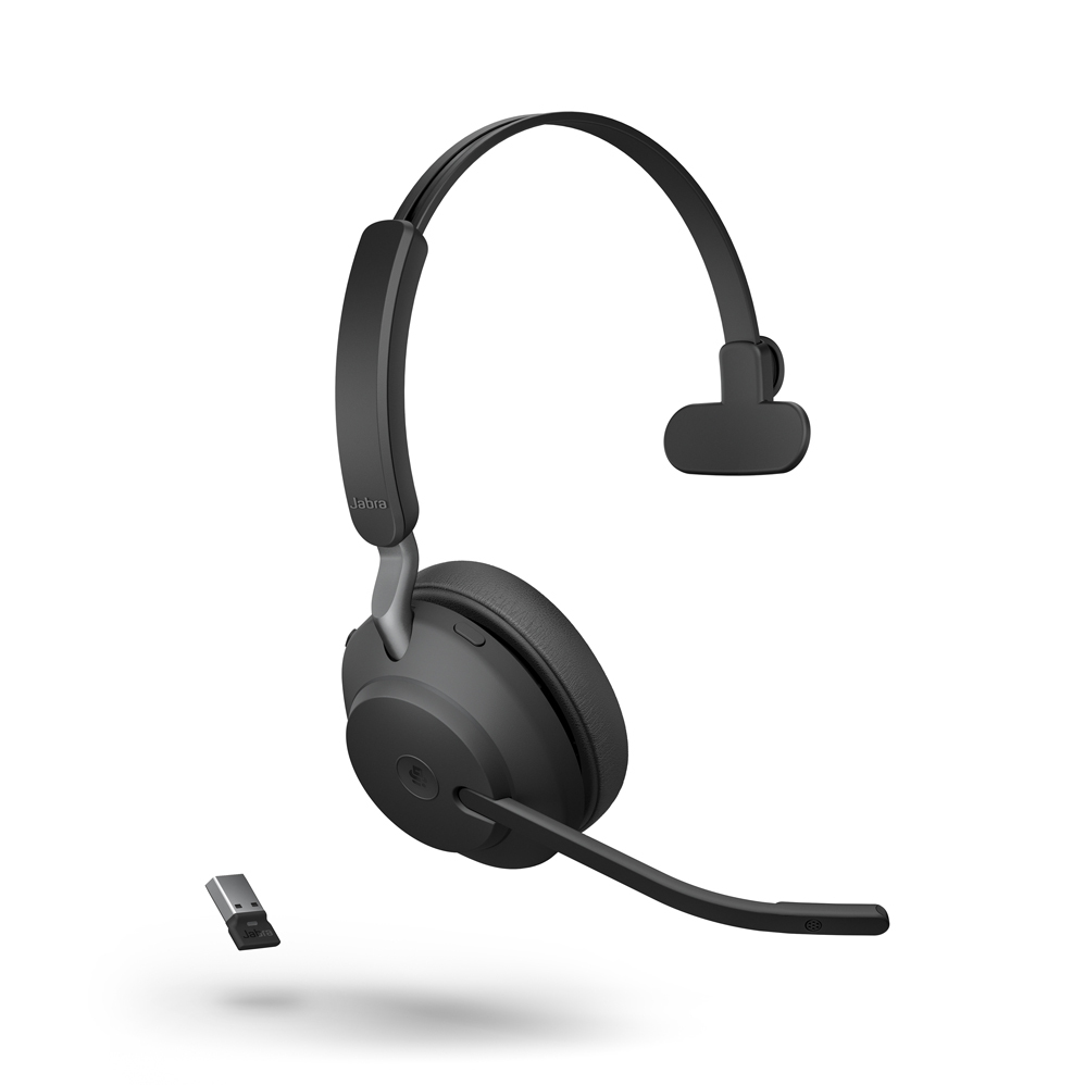 Bild von Jabra Evolve2 65 Bluetooth-Headset, Mono, kabellos, inkl. Link 380 USB-A