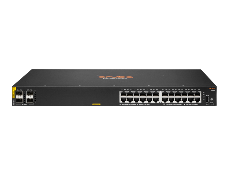 Bild von HPE Aruba Networking CX6000 28-Port Switch (R8N87A) [24x Gigabit LAN, PoE+, 4x SFP]