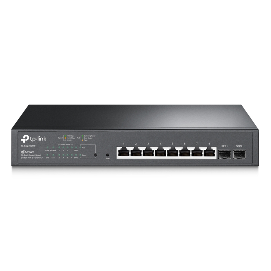 Bild von TP-Link SG2210MP JetStream Smart Switch 8x Gigabit Ethernet PoE+, 116W, 2x SFP