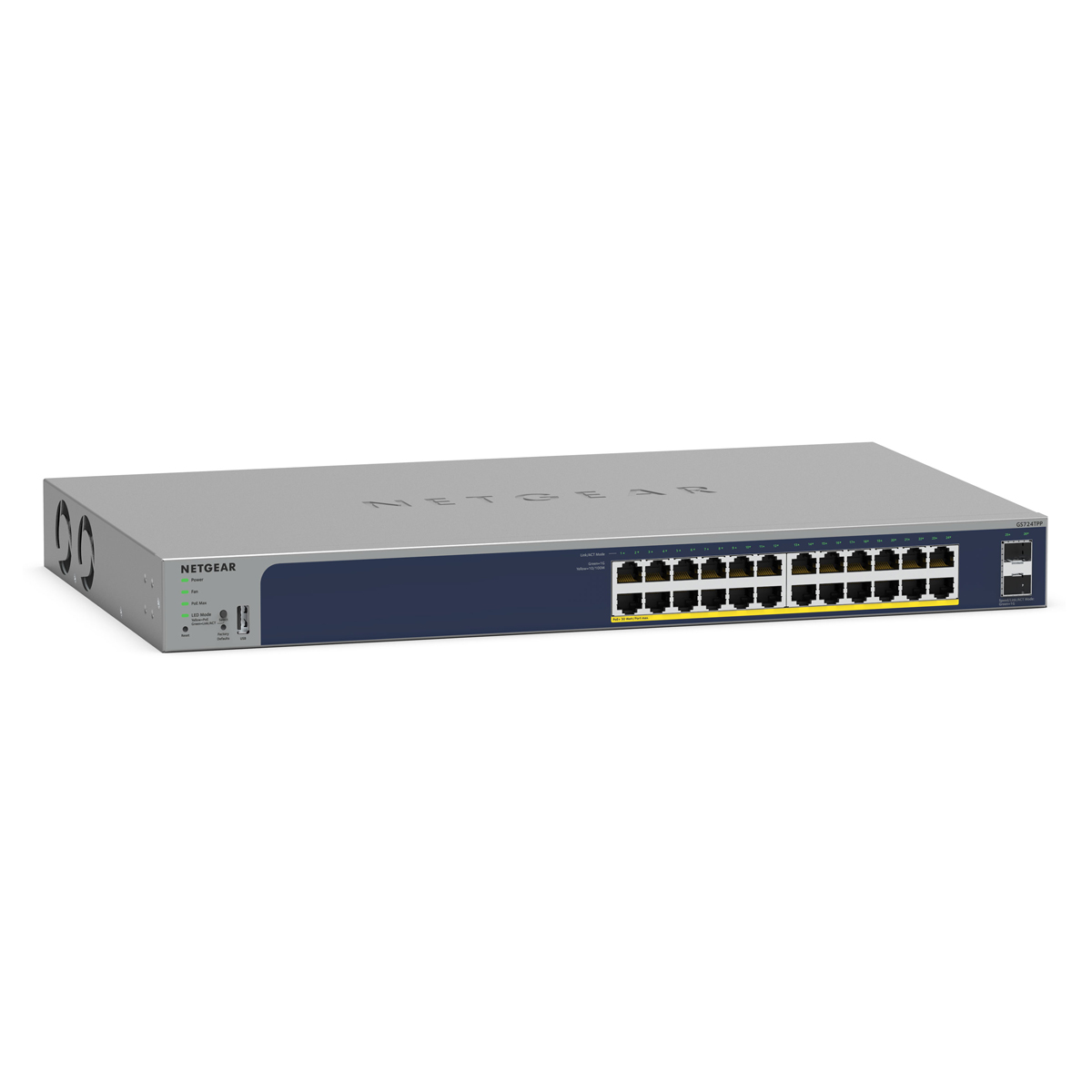 Bild von NETGEAR GS724TPP Smart Managed Switch 24x Gigabit Ethernet (24x PoE+, max. 380W), 2x 1 Gbit/s SFP