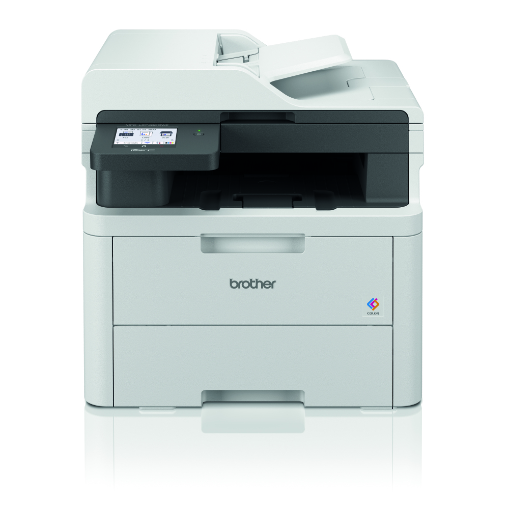 Bild von Brother MFC-L3740CDWE FarbLaser-Multifunktionsdrucker Kompaktes 4-in-1 Farb-LED Multifunktionsgerät mit WLAN/LAN, ADF und Duplexdruck