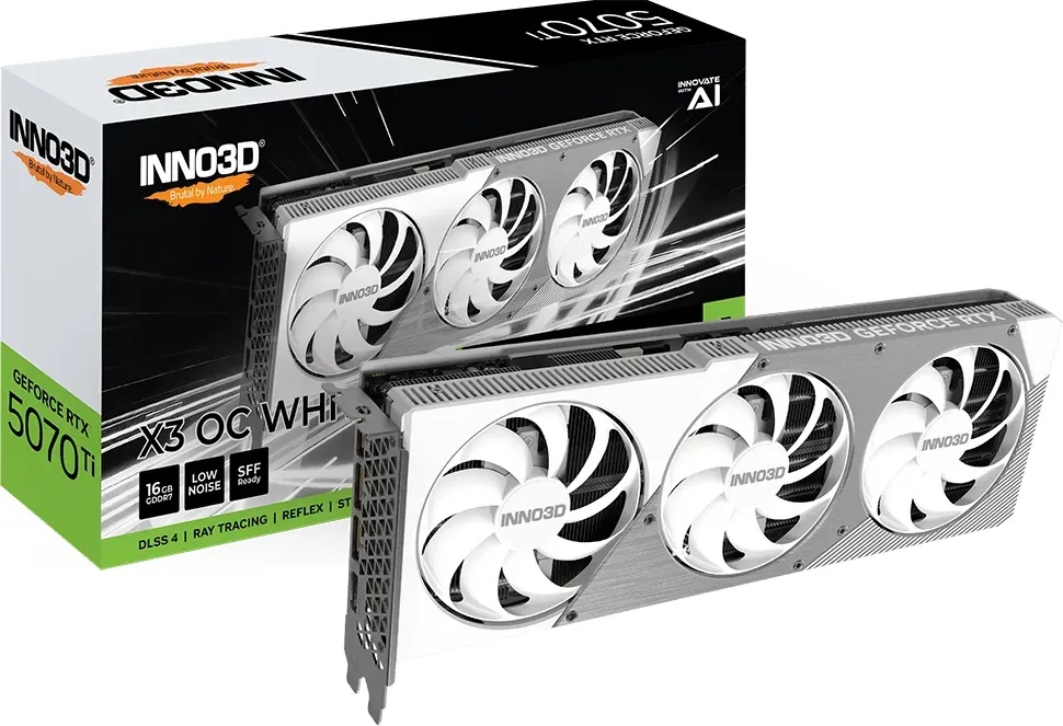 Bild von INNO3D GeForce RTX 5070 Ti X3 OC White - 16GB GDDR7, HDMI, 3x DP