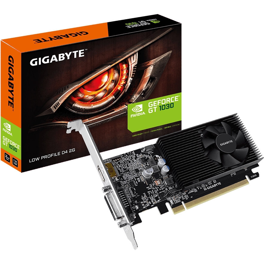 Bild von Gigabyte GeForce GT 1030 Low Profile D4 2G 2GB DDR4 Grafikkarte - DVI/HDMI