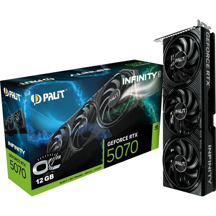 Bild von Palit GeForce RTX 5070 Infinity 3 OC - 12GB GDDR7, HDMI, 3x DP