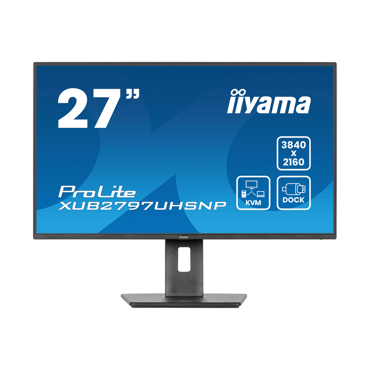 Bild von Iiyama ProLite XUB2797UHSNP-B1 Office Monitor 27" 4K UHD, 60Hz, HDMI, DisplayPort, USB-C 96W, USB-Hub