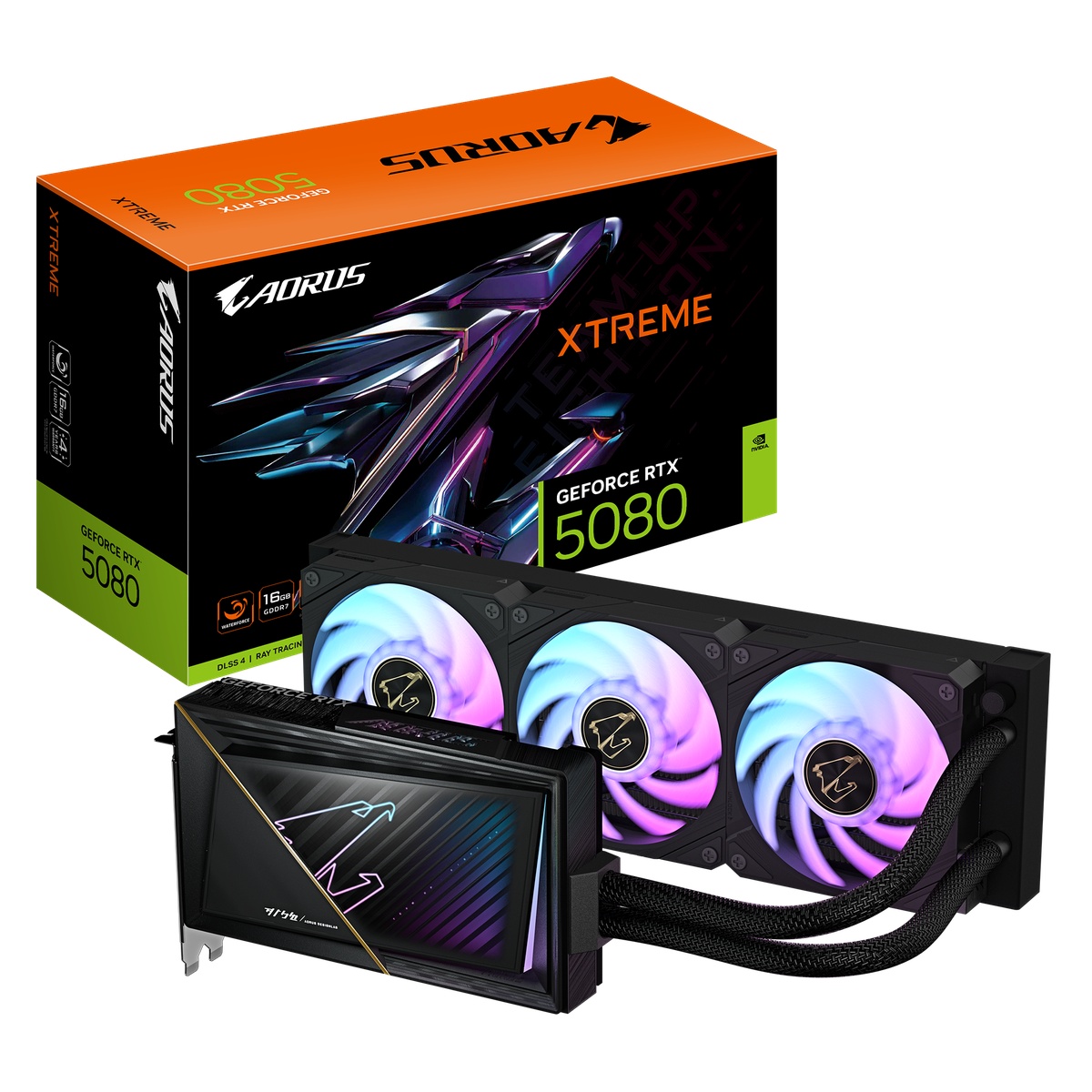 Bild von GIGABYTE AORUS GeForce RTX 5080 Xtreme Waterforce 16G - 16GB GDDR7, HDMI, 3x DP