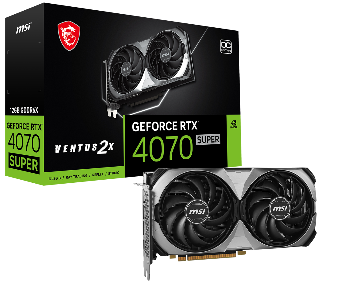 Bild von MSI GeForce RTX 4070 Super 12G VENTUS 2X OC B-Ware - 12GB GDDR6X, 1x HDMI, 3x DP