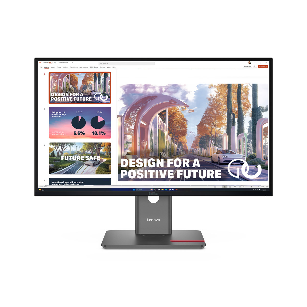 Bild von Lenovo ThinkVision P27QD-40 27" QHD IPS, 120HZ, 6ms, HDMI, DisplayPort, USB-C (PD 15W), Ethernet