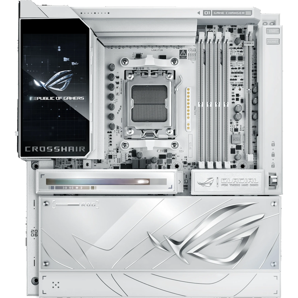 Bild von ASUS ROG CROSSHAIR X870E Glacial Mainboard Sockel AM5