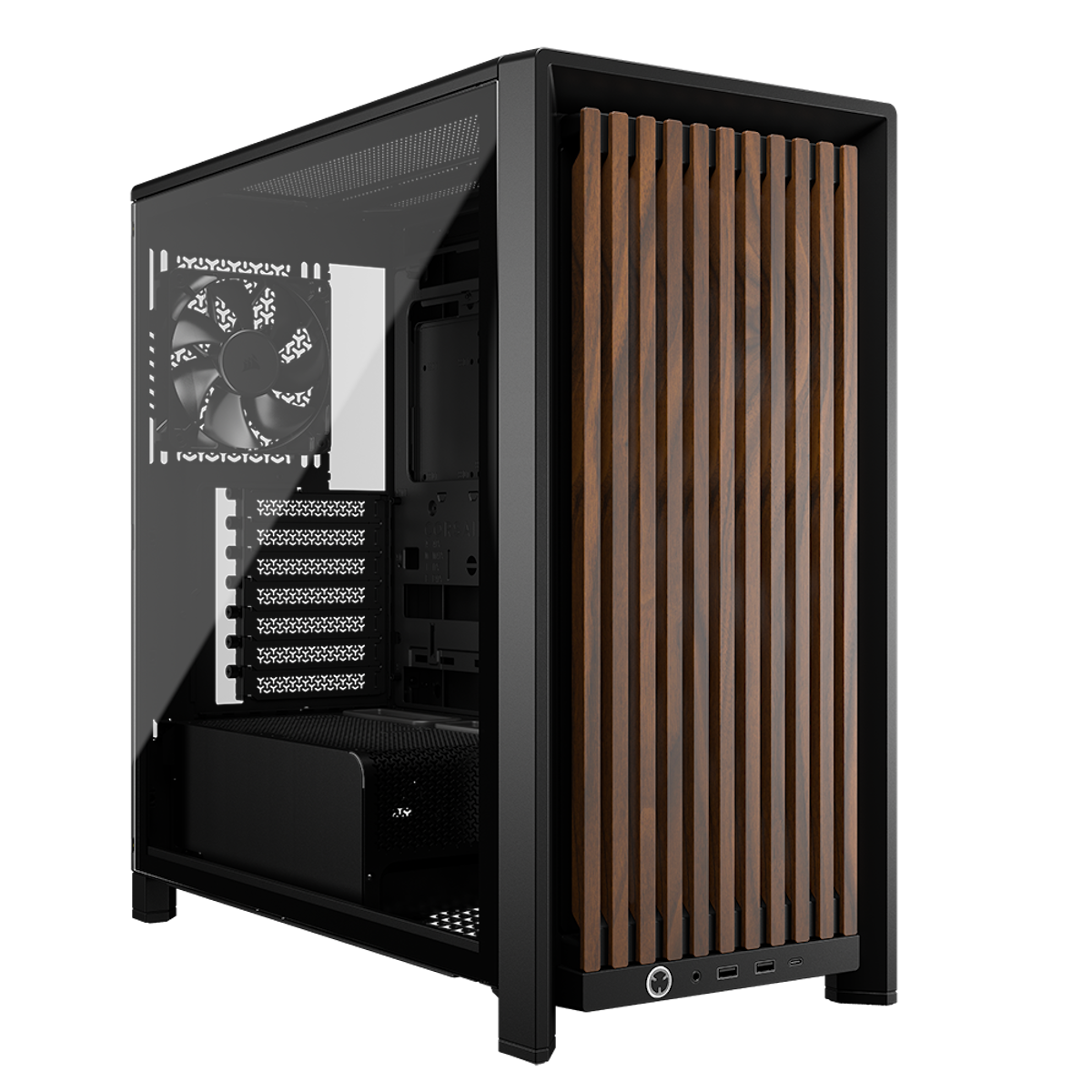 Bild von CORSAIR FRAME 4000D WOOD RS Black Walnut | PC-Gehäuse